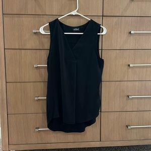 Black sleeveless dress shirt, size medium, gently worn
